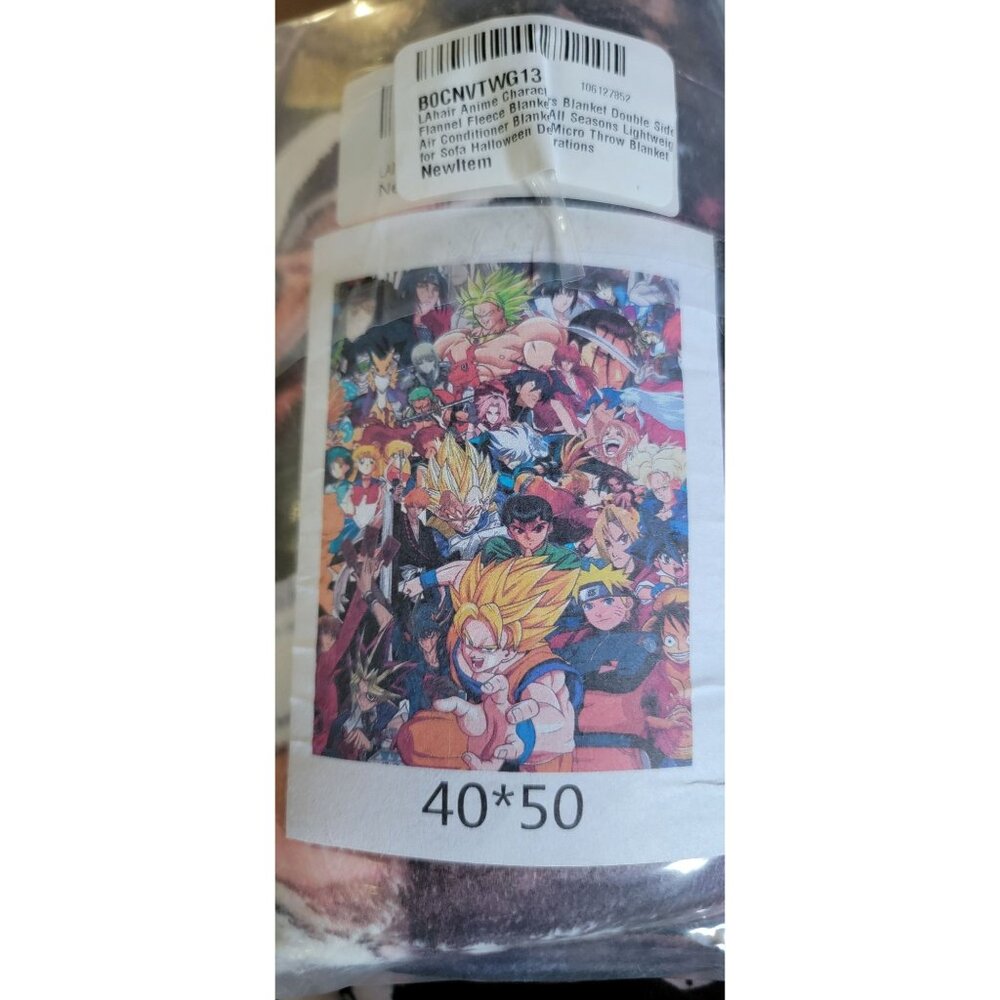 LAhair Anime Characters Fleece Blanket Double Sided 40"X50" Soft Lightweight Thr - Picture 2 of 2